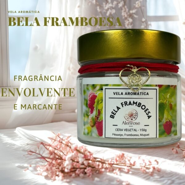 Vela Aromática Bela Framboesa Alenrose