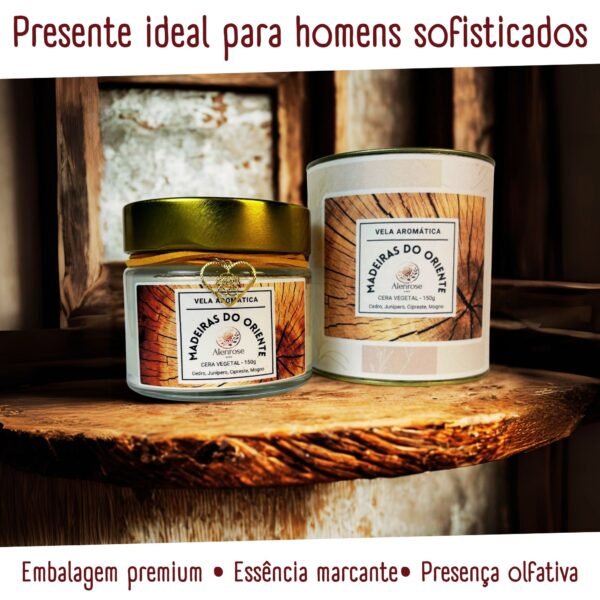 Vela Aromática Madeiras do Oriente Alenrose