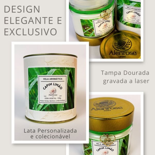Vela Aromática Capim Limão