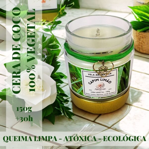 Vela Aromática Capim Limão