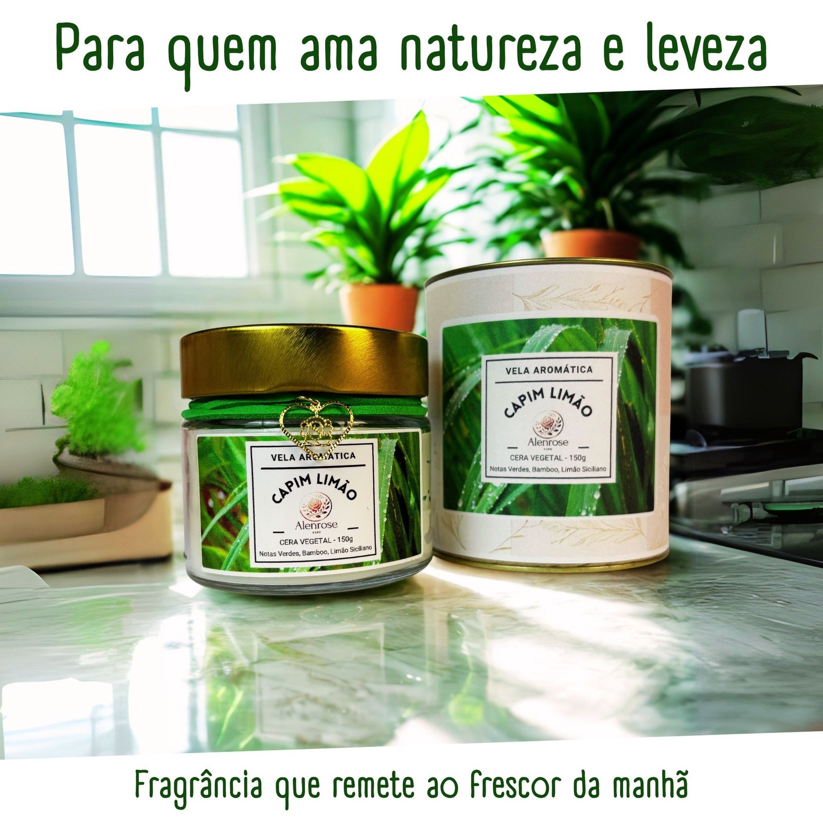 Vela Aromática Capim Limão