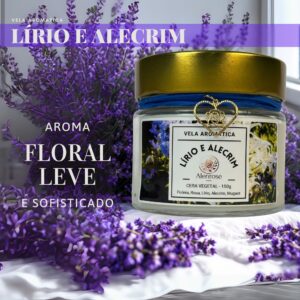 Vela Aromática Lírio e Alecrim