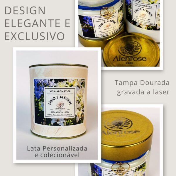 Vela Aromática Lírio e Alecrim