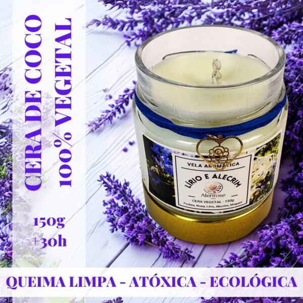 Vela Aromática Lírio e Alecrim
