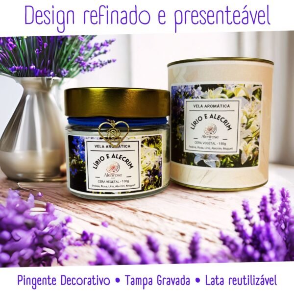 Vela Aromática Lírio e Alecrim