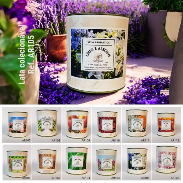 Vela Aromática Lírio e Alecrim