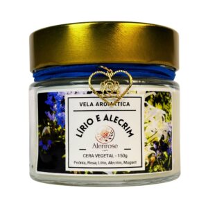 Vela Aromática Lírio e Alecrim - Alenrose Home