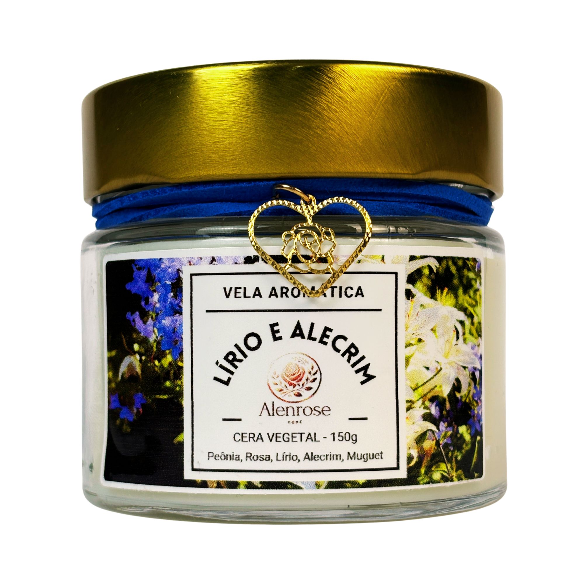 Vela Aromática Lírio e Alecrim - Alenrose Home