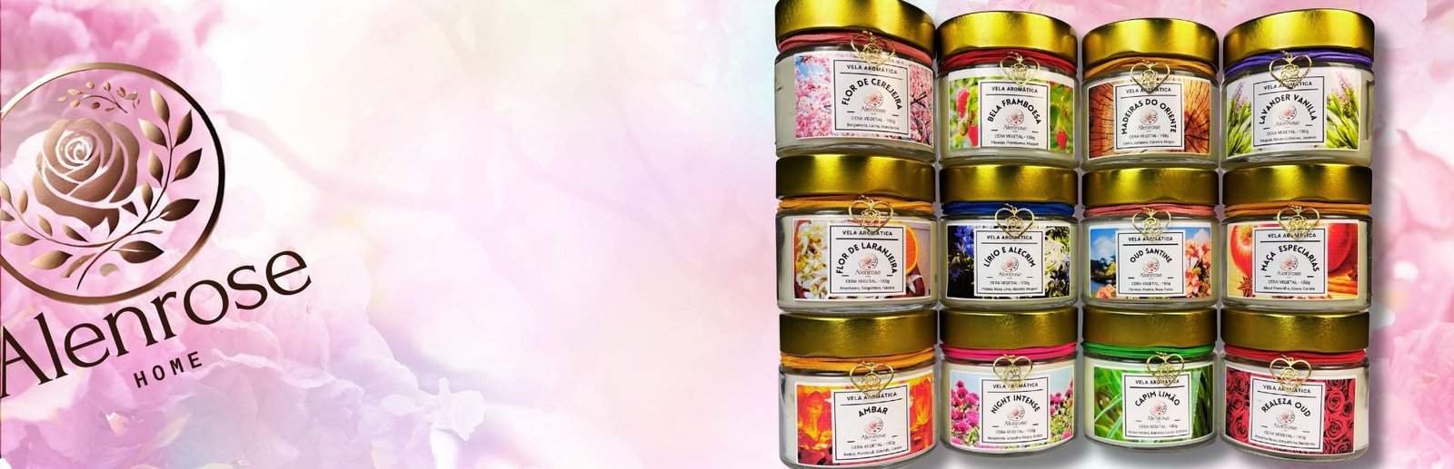 Coleção Sentidos Alenrose Vela Aromática