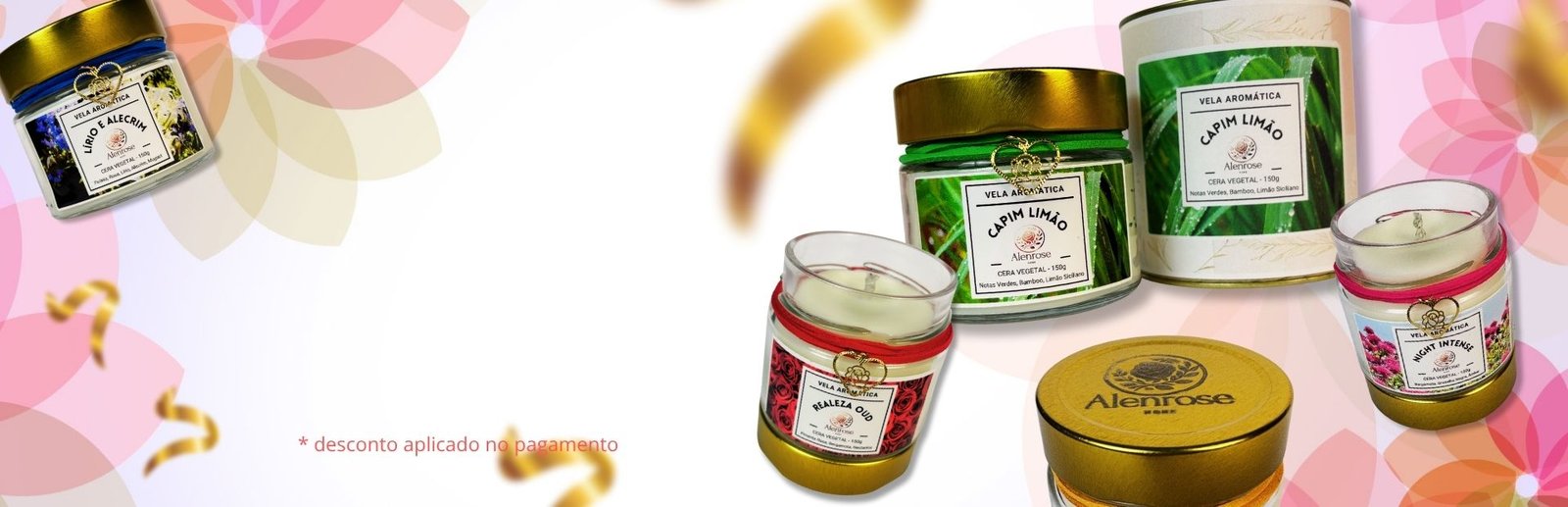 Coleção Sentidos Alenrose Vela Aromática