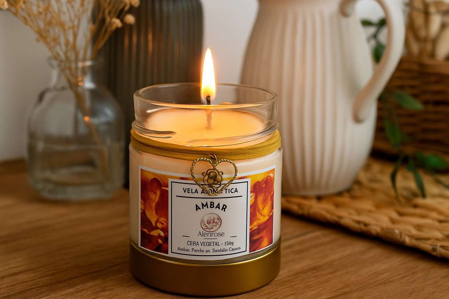 Vela Aromática Bela Framboesa Coleção Sentidos Alenrose.