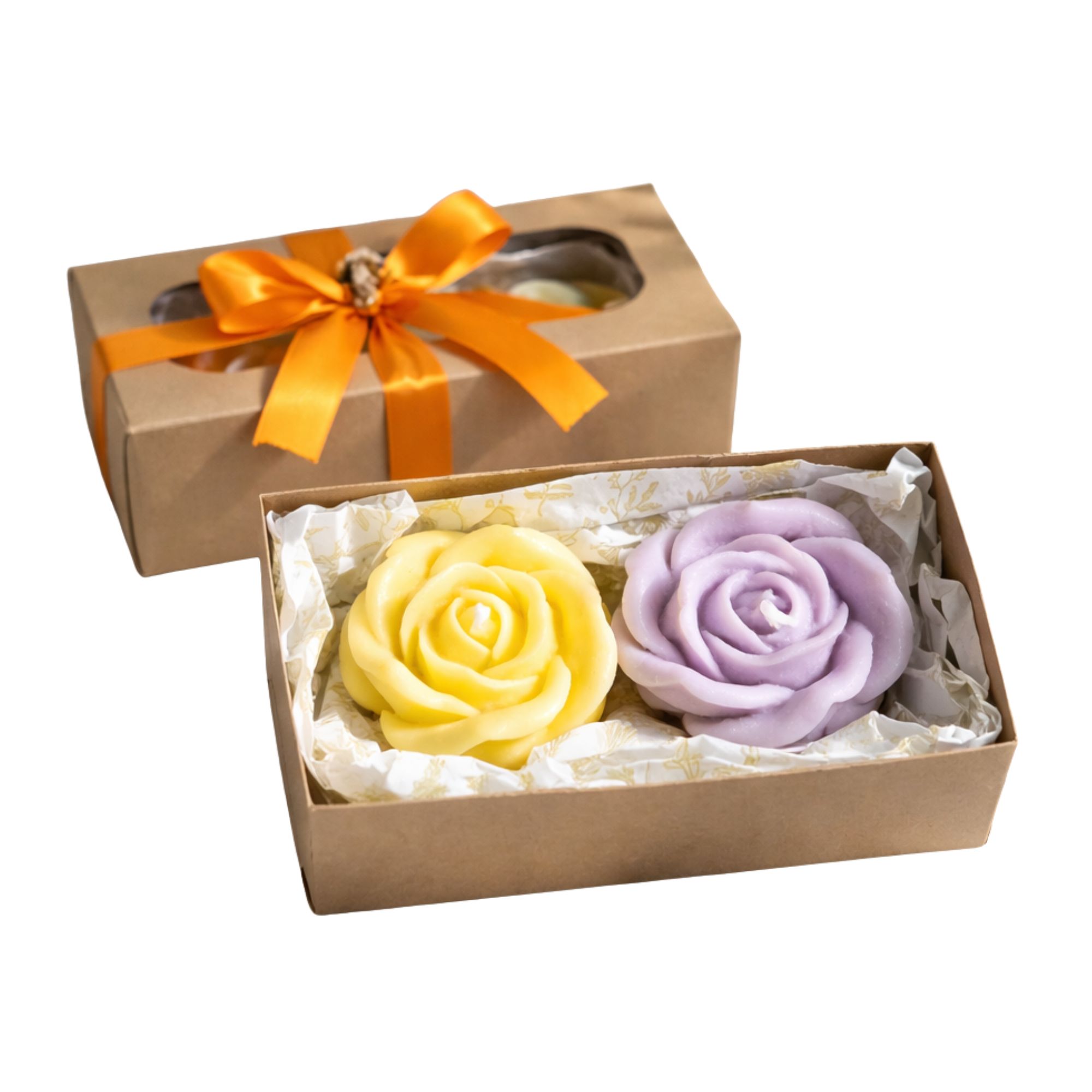 Vela decorativa kit 2 rosas