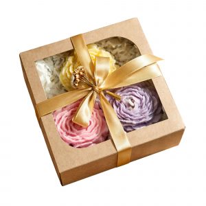 Vela aromática kit de 3 rosas