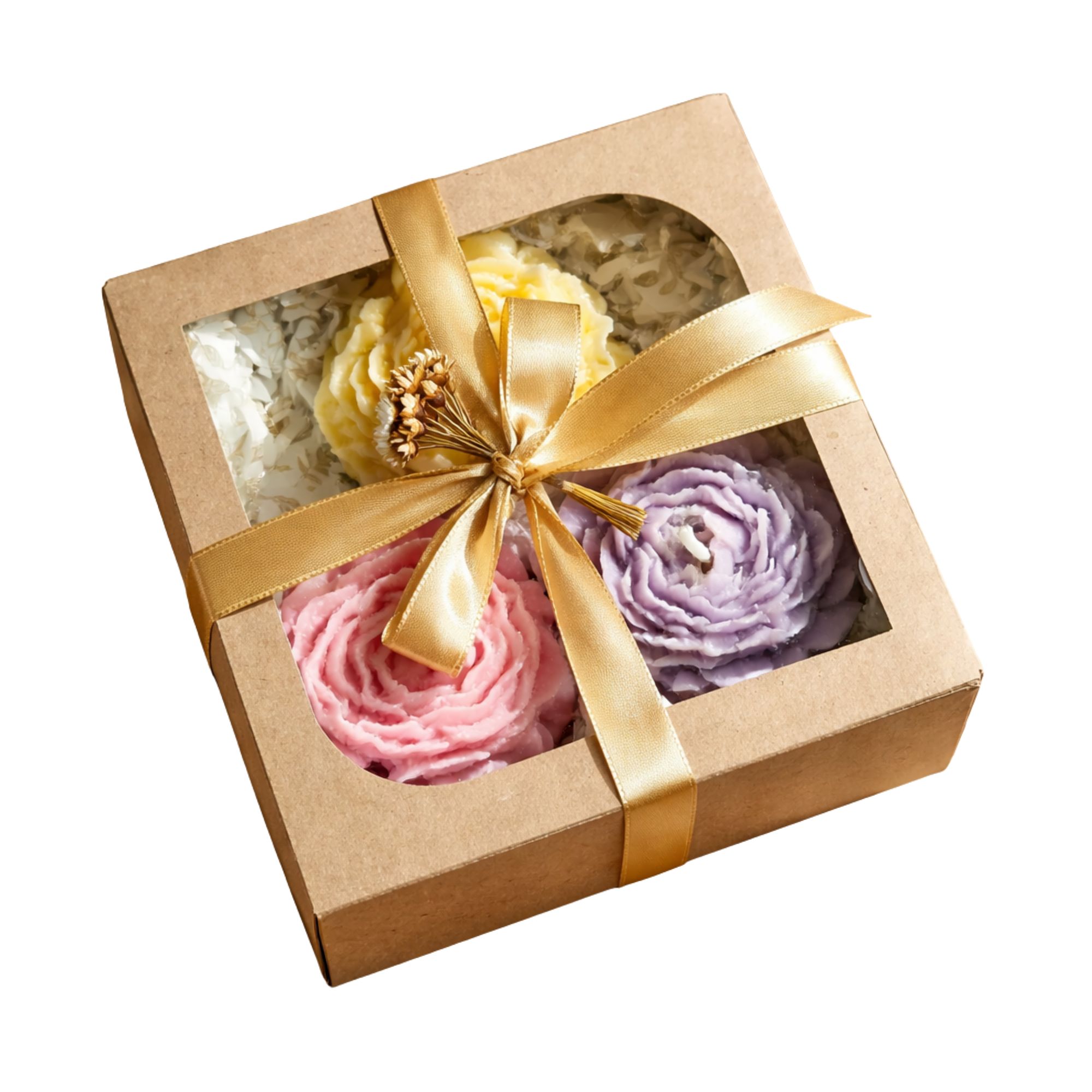 Vela aromática kit de 3 rosas