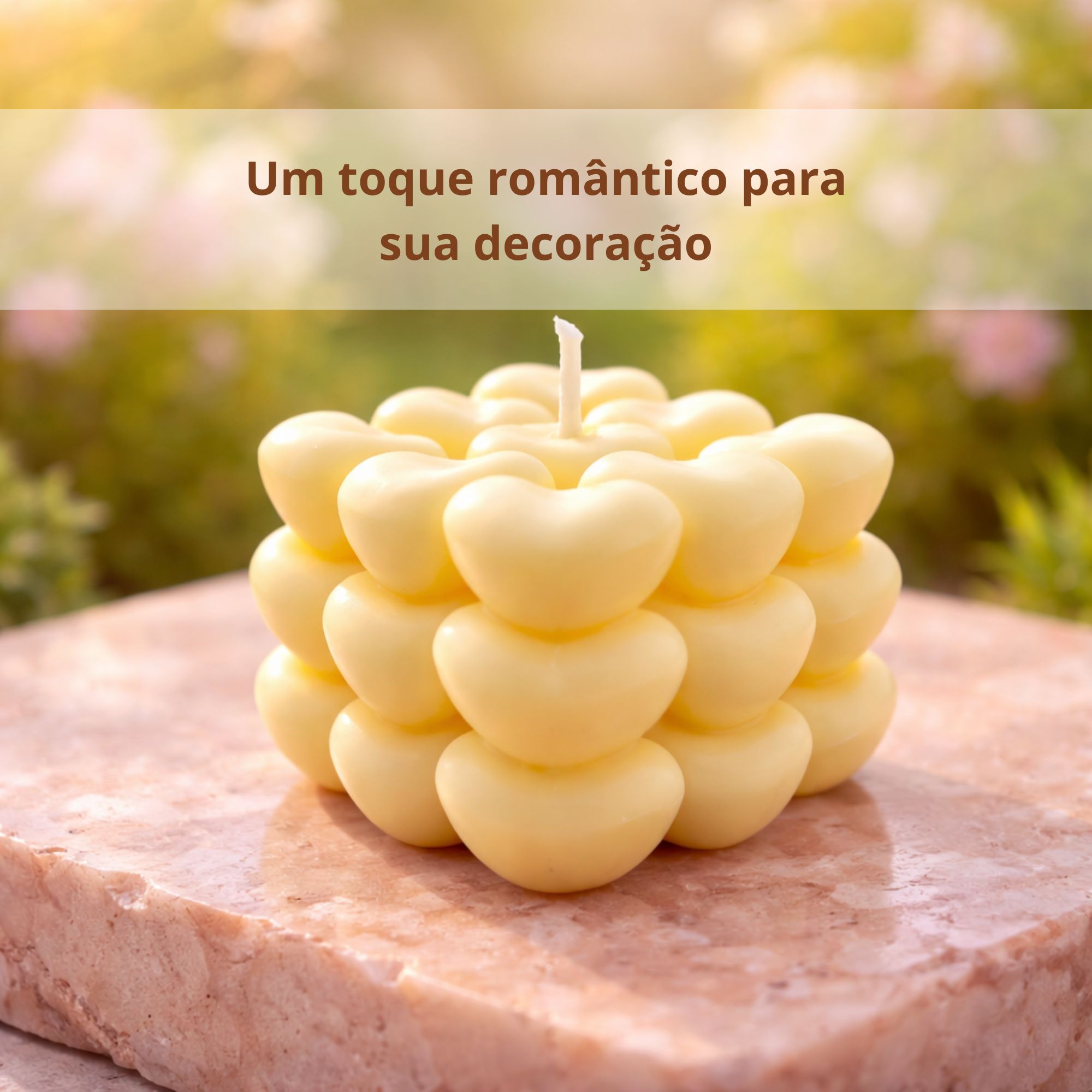 Vela decorativa Cubo de coração